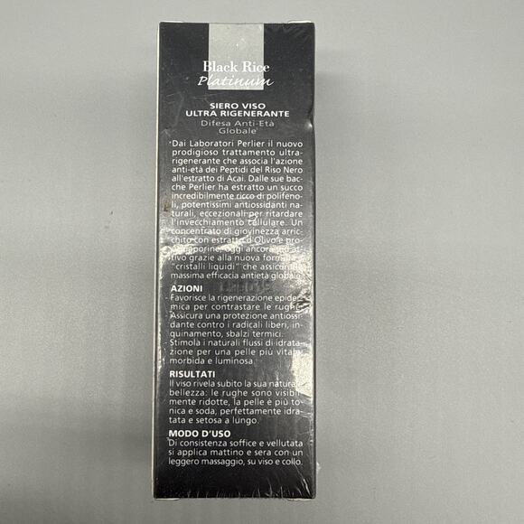Perlier Black Rice Platinum Face Serum Ultra Renewing 30ml 1oz New - Picture 3 of 6